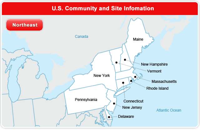 northeastern us map